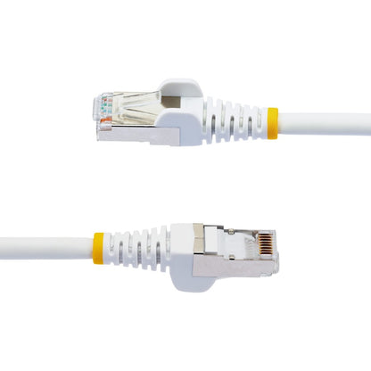 StarTech.com 20ft CAT6a Ethernet Cable, White Low Smoke Zero Halogen (LSZH) 10 GbE 100W PoE S/FTP Snagless RJ-45 Network Patch Cord NLWH-20F-CAT6A-PATCH