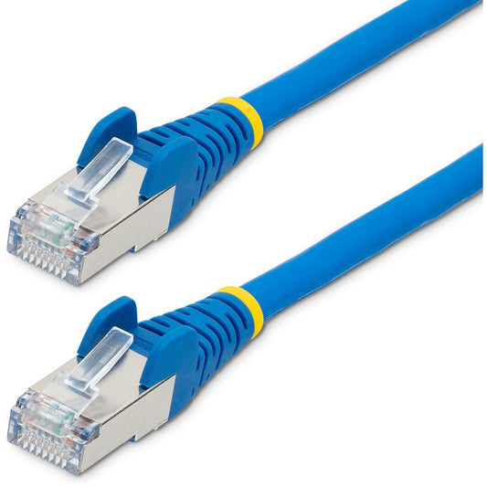 StarTech.com 25ft CAT6a Ethernet Cable, Blue Low Smoke Zero Halogen (LSZH) 10 GbE 100W PoE S/FTP Snagless RJ-45 Network Patch Cord NLBL-25F-CAT6A-PATCH