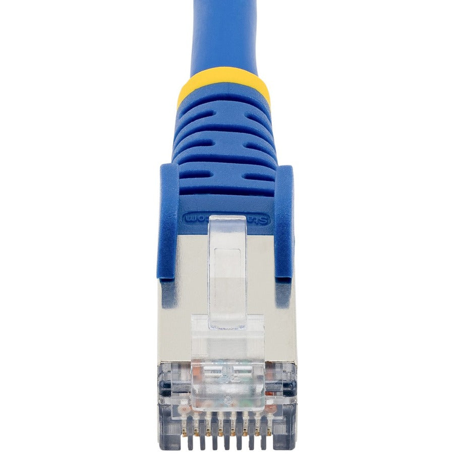 StarTech.com 25ft CAT6a Ethernet Cable, Blue Low Smoke Zero Halogen (LSZH) 10 GbE 100W PoE S/FTP Snagless RJ-45 Network Patch Cord NLBL-25F-CAT6A-PATCH