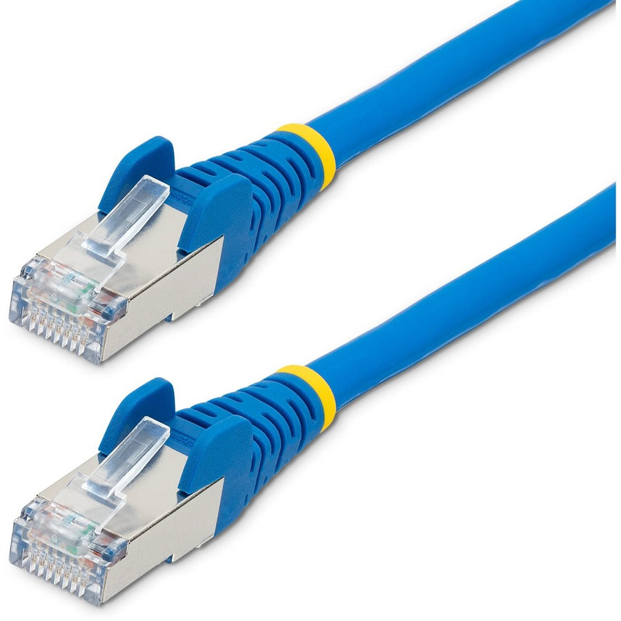 StarTech.com 14ft CAT6a Ethernet Cable, Blue Low Smoke Zero Halogen (LSZH) 10 GbE 100W PoE S/FTP Snagless RJ-45 Network Patch Cord NLBL-14F-CAT6A-PATCH