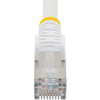 StarTech.com 3ft CAT6a Ethernet Cable, White Low Smoke Zero Halogen (LSZH) 10 GbE 100W PoE S/FTP Snagless RJ-45 Network Patch Cord NLWH-3F-CAT6A-PATCH