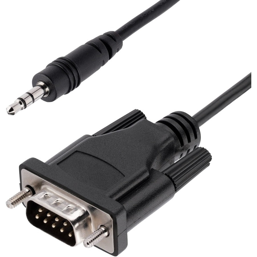 StarTech.com 3ft (1m) DB9 to 3.5mm Serial Cable for Serial Device Configuration, RS232 DB9 Male to 3.5mm for Calibrating via Audio Jack 9M351M-RS232-CABLE