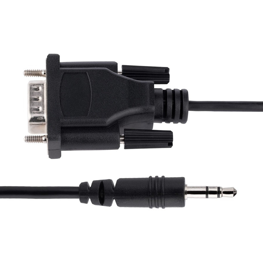 StarTech.com 3ft (1m) DB9 to 3.5mm Serial Cable for Serial Device Configuration, RS232 DB9 Male to 3.5mm for Calibrating via Audio Jack 9M351M-RS232-CABLE