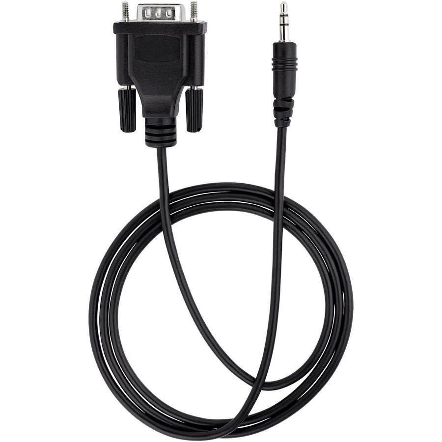 StarTech.com 3ft (1m) DB9 to 3.5mm Serial Cable for Serial Device Configuration, RS232 DB9 Male to 3.5mm for Calibrating via Audio Jack 9M351M-RS232-CABLE