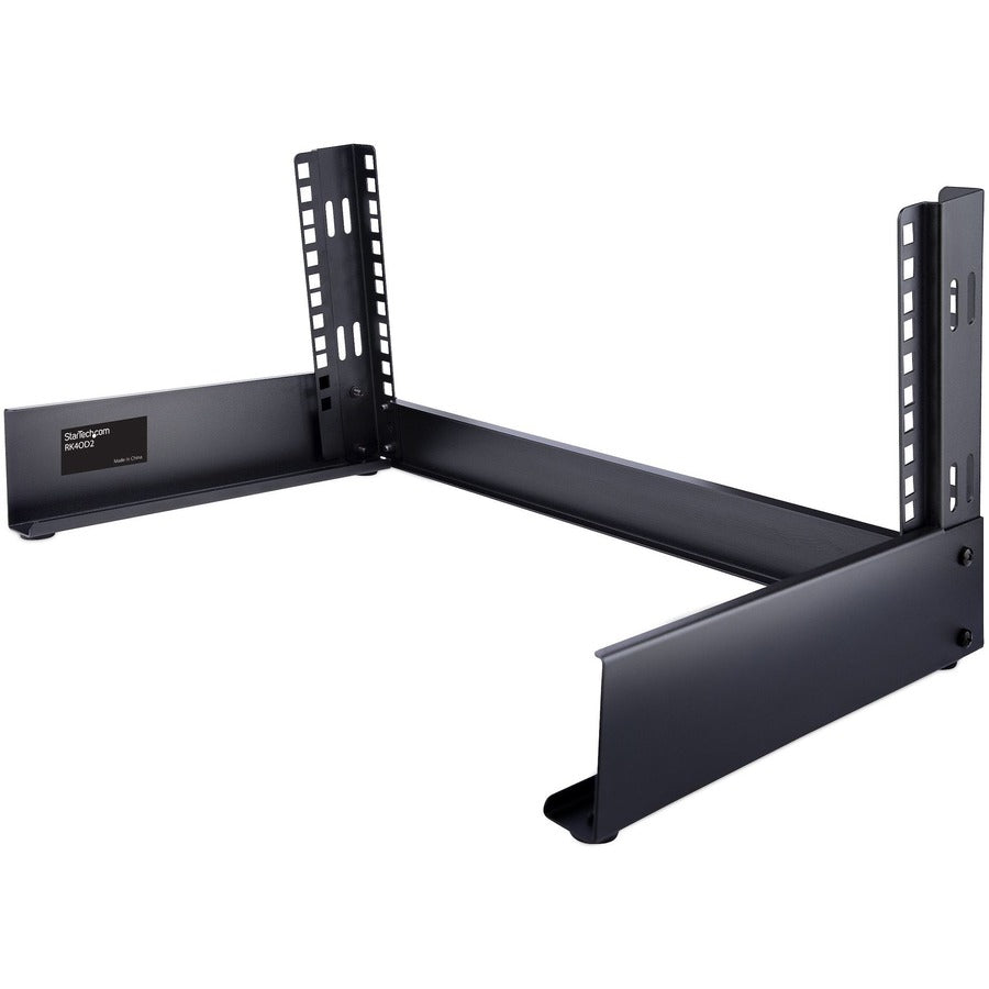 StarTech.com 4U 19" Desktop Open Frame Rack, 2-Post Free-Standing Network Rack, Switch/Patch Panel/AV/IT Equipment, 92.6lb / 42kg capacity RK4OD2