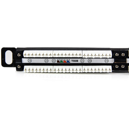 StarTech.com 24 Port 0.5U Cat5e Patch Panel - RJ45 Ethernet Rackmount Cat 5e 110 Patch Panel PANELHU24