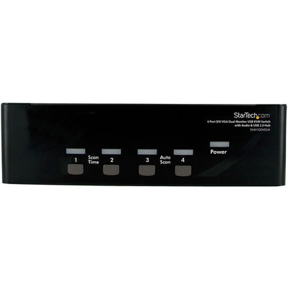 StarTech.com 4 Port DVI VGA Dual Monitor KVM Switch with Audio & USB Hub SV431DDVDUA