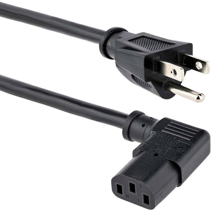 StarTech.com 6ft (2m) Computer Power Cord, NEMA 5-15P to Right Angle C13, 10A 125V, 18AWG, Replacement AC Power Cord, Monitor Power Cable PXT101L