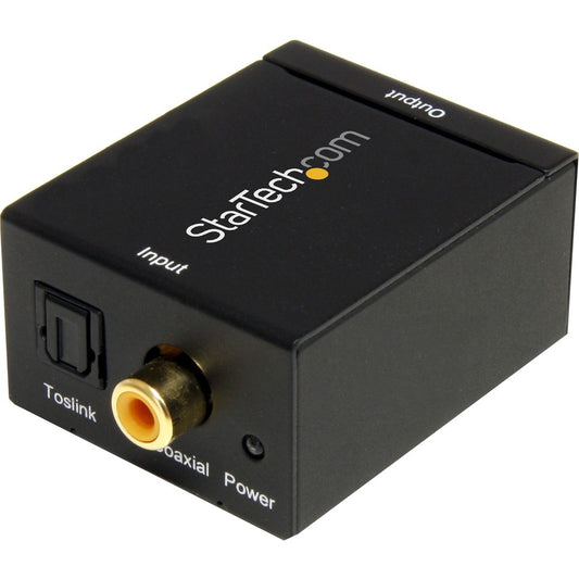 StarTech.com SPDIF Digital Coaxial or Toslink Optical to Stereo RCA Audio Converter SPDIF2AA