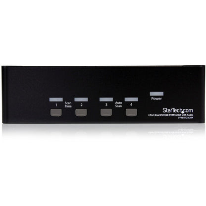 StarTech.com 4 Port Dual DVI USB KVM Switch w/ Audio & USB Hub SV431DD2DUA