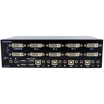 StarTech.com 4 Port Dual DVI USB KVM Switch w/ Audio & USB Hub SV431DD2DUA