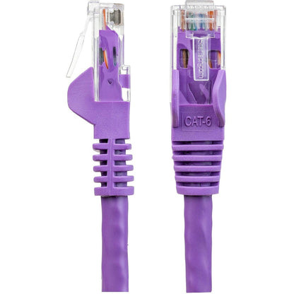 StarTech.com 15ft CAT6 Ethernet Cable - Purple Snagless Gigabit - 100W PoE UTP 650MHz Category 6 Patch Cord UL Certified Wiring/TIA N6PATCH15PL