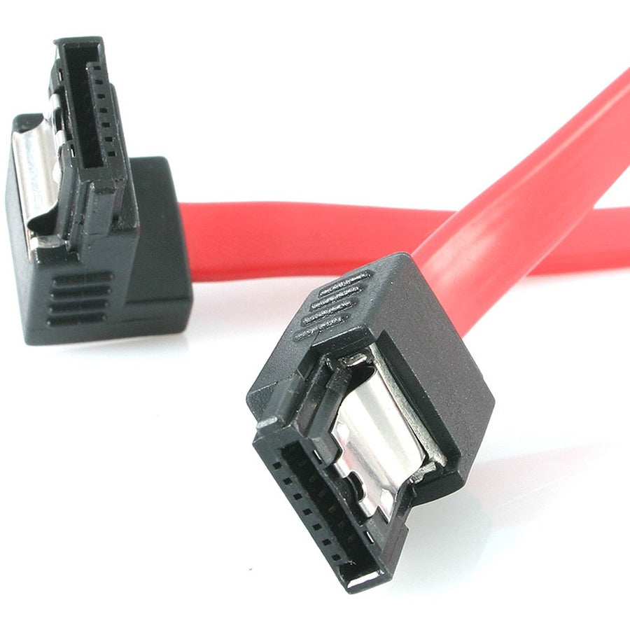 StarTech.com 18in Latching SATA to Right Angle SATA Serial ATA Cable LSATA18RA1