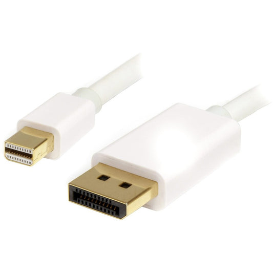 StarTech.com 2m (6ft) Mini DisplayPort to DisplayPort 1.2 Cable, 4K x 2K mDP to DisplayPort Adapter Cable, Mini DP to DP Cable for Monitor MDP2DPMM2MW