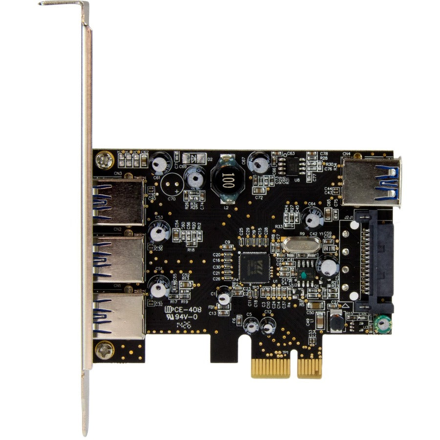 StarTech.com 4 Port PCI Express USB 3.0 Card - 3 External and 1 Internal - 5Gbps PEXUSB3S42