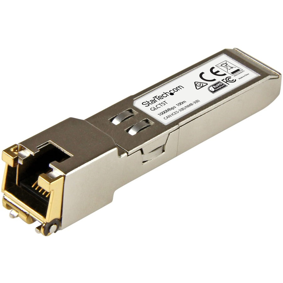 StarTech.com Cisco GLC-T Compatible SFP Module 10 Pack - 1000BASE-T - 1GE Gigabit Ethernet SFP SFP to RJ45 Cat6/Cat5e Transceiver - 100m GLCT10PKST