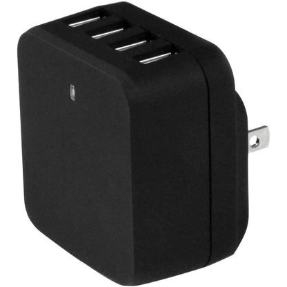 Star Tech.com Travel USB Wall Charger - 4 Port - Black - Universal Travel Adapter - International Power Adapter - USB Charger USB4PACBK