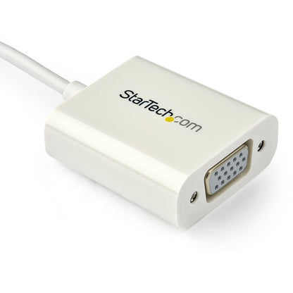 StarTech.com USB-C to VGA Adapter - White - Thunderbolt 3 Compatible - USB C Adapter - USB Type C to VGA Dongle Converter CDP2VGAW