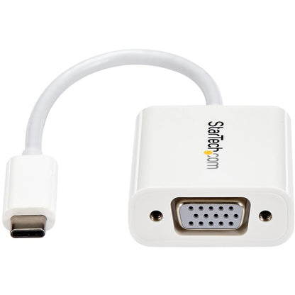 StarTech.com USB-C to VGA Adapter - White - Thunderbolt 3 Compatible - USB C Adapter - USB Type C to VGA Dongle Converter CDP2VGAW