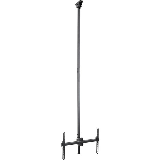 StarTech.com TV Ceiling Mount, Full-Motion Hanging Single Screen Vesa Mount for 32"-75" TVs / Displays - Height Adjustable Telescopic Pole FPCEILPTBLP