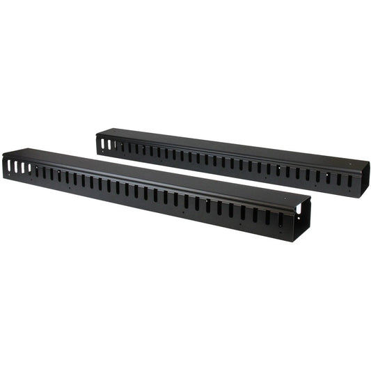 StarTech.com Vertical Cable Organizer with Finger Ducts - Vertical Cable Management Panel - Rack-Mount Cable Raceway - 40U - 6 ft. CMVER40UF