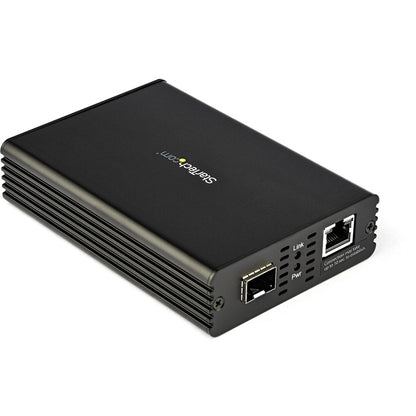 StarTech.com 10GbE Fiber Ethernet Media Converter 10GBASE-T- SFP to RJ45 Single Mode/Multimode Fiber to Copper Bridge 10Gbps Network MCM10GSFP