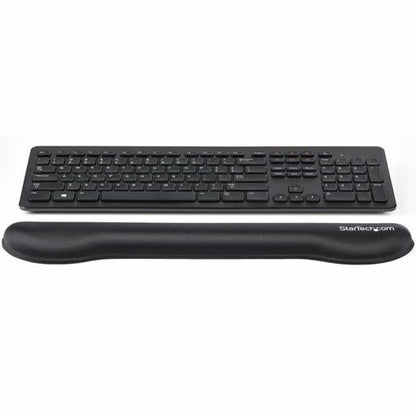 StarTech.com Foam Keyboard Wrist Rest - Ergonomic Wrist Support - Padded Keyboard Desk Cushion for Typing - Black Computer Hand & Arm Rest WRSTRST