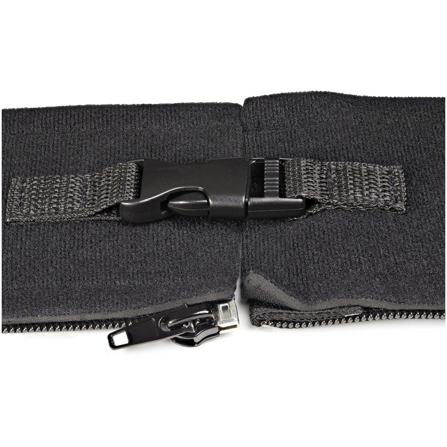 StarTech.com 40" Neoprene Cable Management Sleeve with Zipper/Buckle, Computer/PC Cord Cover, Flexible Cable Sleece/Organizer Wrap, Black WKSTNCMZP