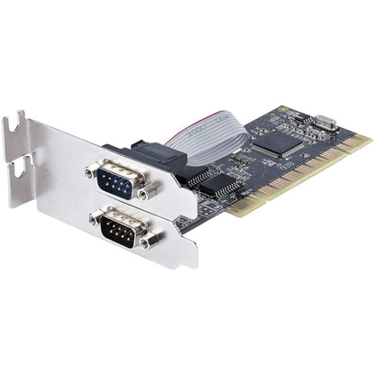 StarTech.com 2-Port PCI RS232 Serial Adapter Card, Dual Serial DB9 Ports, Expansion/Controller Card, Windows/Linux, Standard/Low Profile PCI2S5502