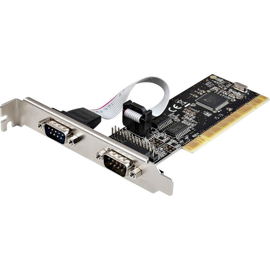 StarTech.com PCI Serial Parallel Combo Card with Dual Serial RS232 Ports (DB9) & 1x Parallel Port (DB25), PCI Adapter Expansion Card PCI2S1P2