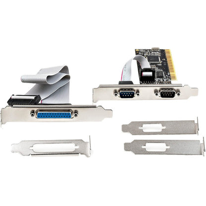 StarTech.com PCI Serial Parallel Combo Card with Dual Serial RS232 Ports (DB9) & 1x Parallel Port (DB25), PCI Adapter Expansion Card PCI2S1P2