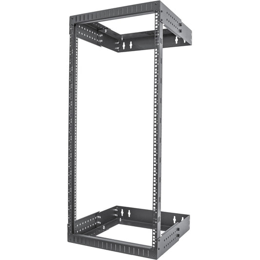 StarTech.com 2-Post 24U Heavy-Duty Wall Mount Network Rack, 19" Open Frame Server Rack with Adjustable Depth, Data Rack for IT Equipment~ RACK-24U-20-WALL-OA