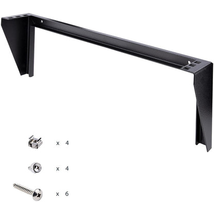 StarTech.com 1U 19? Wall Mount Vertical Rack Bracket, Patch Panel Wall Mount Bracket for AV/IT Equipment, 1U Rack for Cabinet/Server Room RK119WALLV2