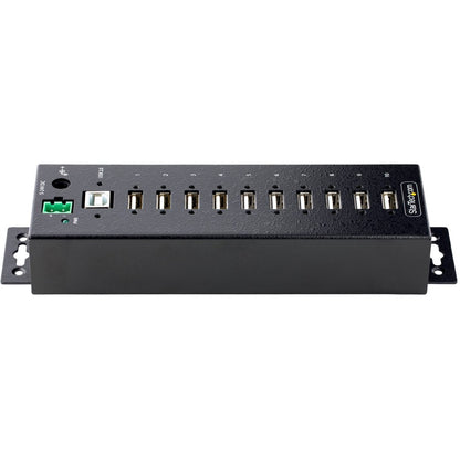 StarTech.com 10-Port Industrial USB 2.0 HUB, Rugged USB Hub w/ESD Level 4 Protection, DIN/Wall/Desk Mountable USB-A Hub, USB Expansion Hub USB210AIND-USB-A-HUB