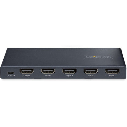 StarTech.com 4-Port 8K HDMI Switch, HDMI 2.1 Switcher 4K 120Hz HDR10+, 8K 60Hz UHD, HDMI Switch 4 In 1 Out, Auto/Manual Source Switching 4PORT-8K-HDMI-SWITCH