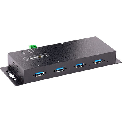 StarTech.com 4-Port Industrial USB 3.0 5Gbps Hub, Rugged USB Hub w/ ESD & Surge Protection, DIN/Wall/Desk Mountable, USB-A Expansion Hub 5G4AINDNP-USB-A-HUB