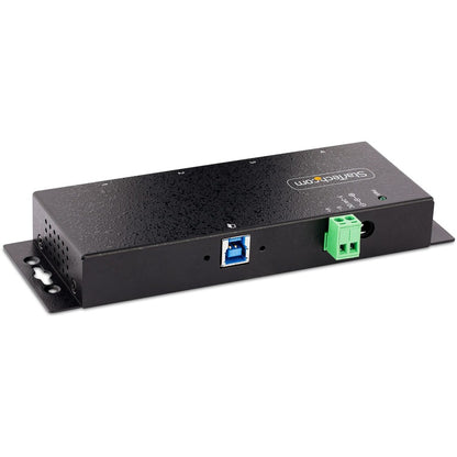 StarTech.com 4-Port Industrial USB 3.0 5Gbps Hub, Rugged USB Hub w/ ESD & Surge Protection, DIN/Wall/Desk Mountable, USB-A Expansion Hub 5G4AINDNP-USB-A-HUB