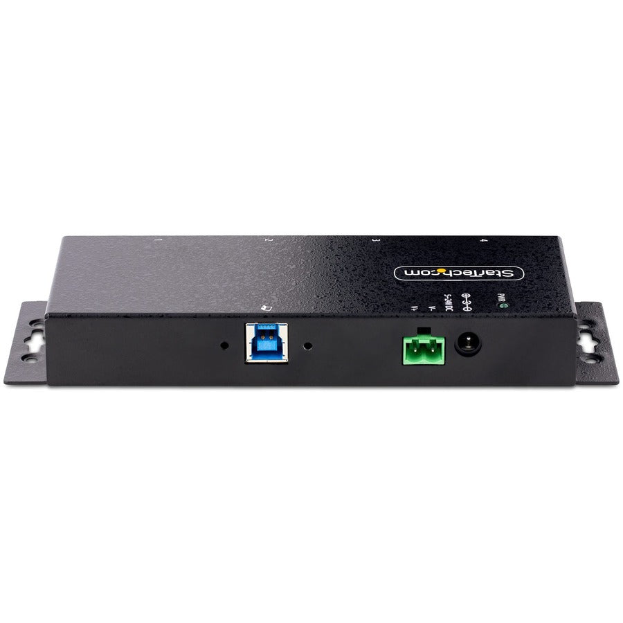 StarTech.com 4-Port Industrial USB 3.0 5Gbps Hub, Rugged USB Hub w/ ESD & Surge Protection, DIN/Wall/Desk Mountable, USB-A Expansion Hub 5G4AINDNP-USB-A-HUB