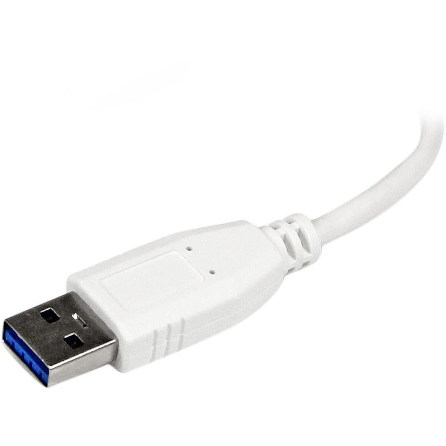 StarTech.com Portable 4 Port SuperSpeed Mini USB 3.0 Hub - 5Gbps - White ST4300MINU3W