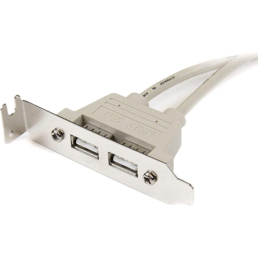 StarTech.com 2 Port USB A Female Low Profile Slot Plate Adapter USBPLATELP