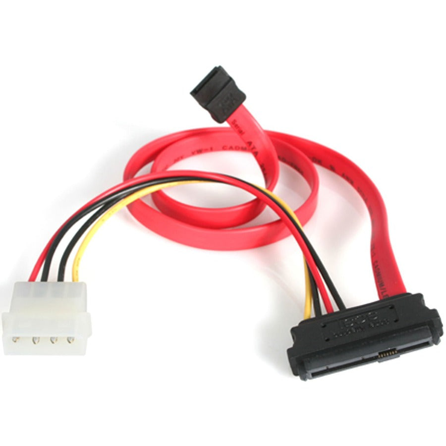 StarTech.com S18in SAS 29 Pin to SATA Cable with LP4 Power SAS729PW18