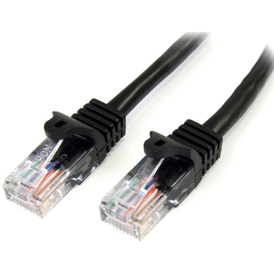 StarTech.com 15 ft Black Cat5e Snagless UTP Patch Cable 45PATCH15BK