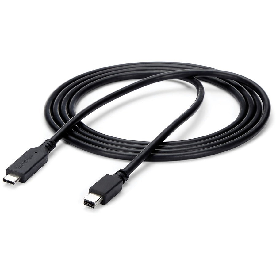 StarTech.com 6 ft. / 1.8 m USB-C to Mini DisplayPort Cable - 4K 60Hz - Black - USB 3.1 Type-C to Mini DP Adapter Cable - mDP Cable CDP2MDPMM6B