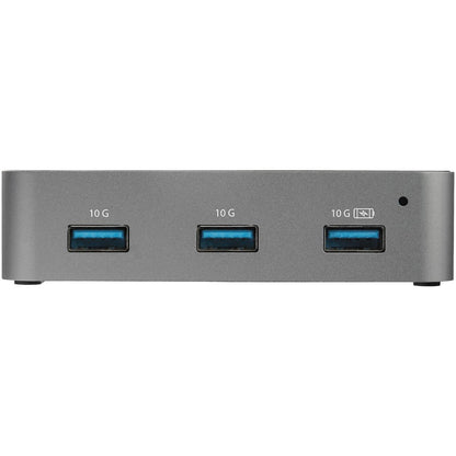 StarTech.com 4 Port USB C Hub with Power Adapter, USB 3.1/3.2 Gen 2 (10Gbps), 4x USB Type A, Self Powered, Fast Charge Port, Mountable HB31C4AS