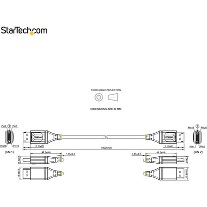 StarTech.com 13ft (4m) VESA Certified DisplayPort 1.4 Cable, 8K 60Hz HDR10, UHD 4K 120Hz Video, DP to DP Monitor Cord, DP 1.4 Cable, M/M DP14VMM4M