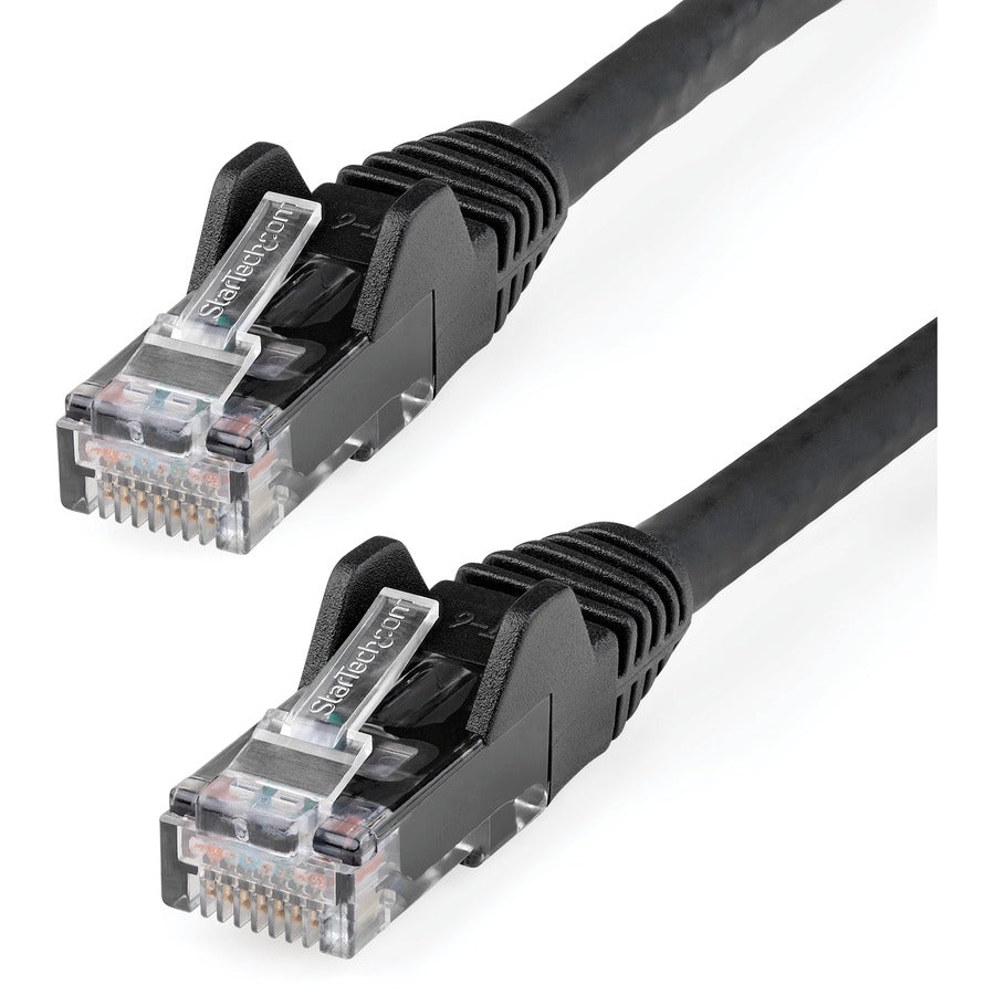 StarTech.com 50ft (15m) CAT6 Ethernet Cable, LSZH (Low Smoke Zero Halogen) 10 GbE Snagless 100W PoE UTP RJ45 Black Network Patch Cord, ETL N6LPATCH50BK