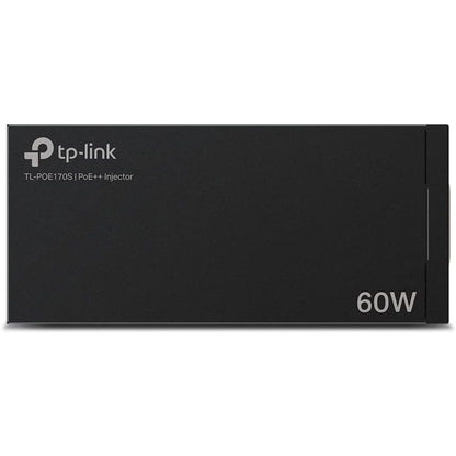 TP-Link TP-Link TL-PoE170S - 802.3at/af/bt Gigabit PoE Injector - Non-PoE to PoE Adapter - Supplies up to 60W (PoE++) - Plug & Play - Desktop/Wall-Mount - Distance Up to 328 ft. - UL Certified - Black TL-POE170S