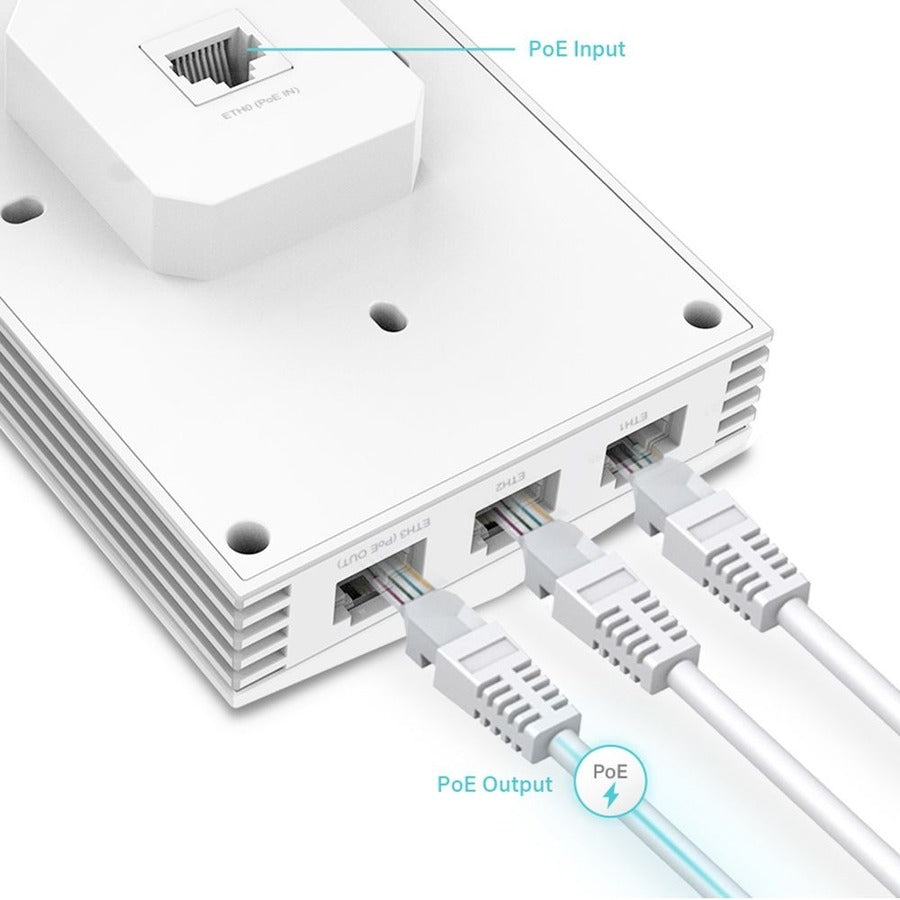 TP-Link EAP655-WALL Dual Band IEEE 802.11 a/b/g/n/ac/ax 2.91 Gbit/s Wireless Access Point - Outdoor EAP655-WALL