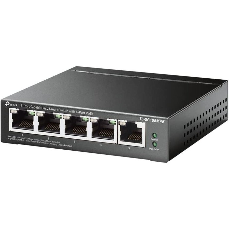 TP-Link 5-Port Gigabit Easy Smart Switch with 4-Port PoE+ TL-SG105MPE