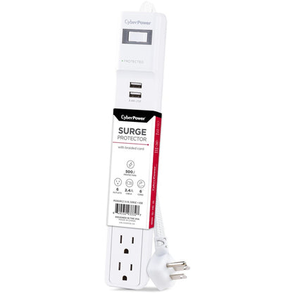 CyberPower Home Office P606URC2 6-Outlet Surge Suppressor/Protector P606URC2